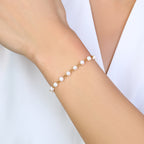 Dainty Pearl Station Bracelet