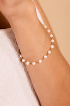 Dainty Pearl Station Bracelet