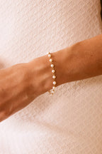Dainty Pearl Station Bracelet