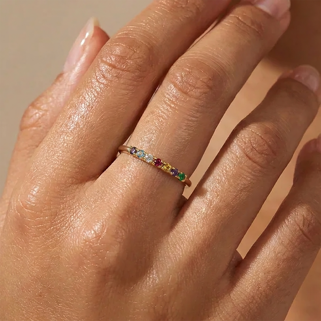 Dainty Stackable Birthstone Ring
