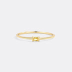 Dainty Baguette Birthstone Stacking Ring