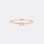 Dainty Baguette Birthstone Stacking Ring