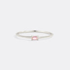 Dainty Baguette Birthstone Stacking Ring