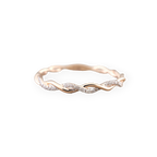 Dainty Pave Twist Stacking Ring