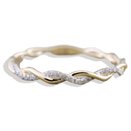 Dainty Pave Twist Stacking Ring