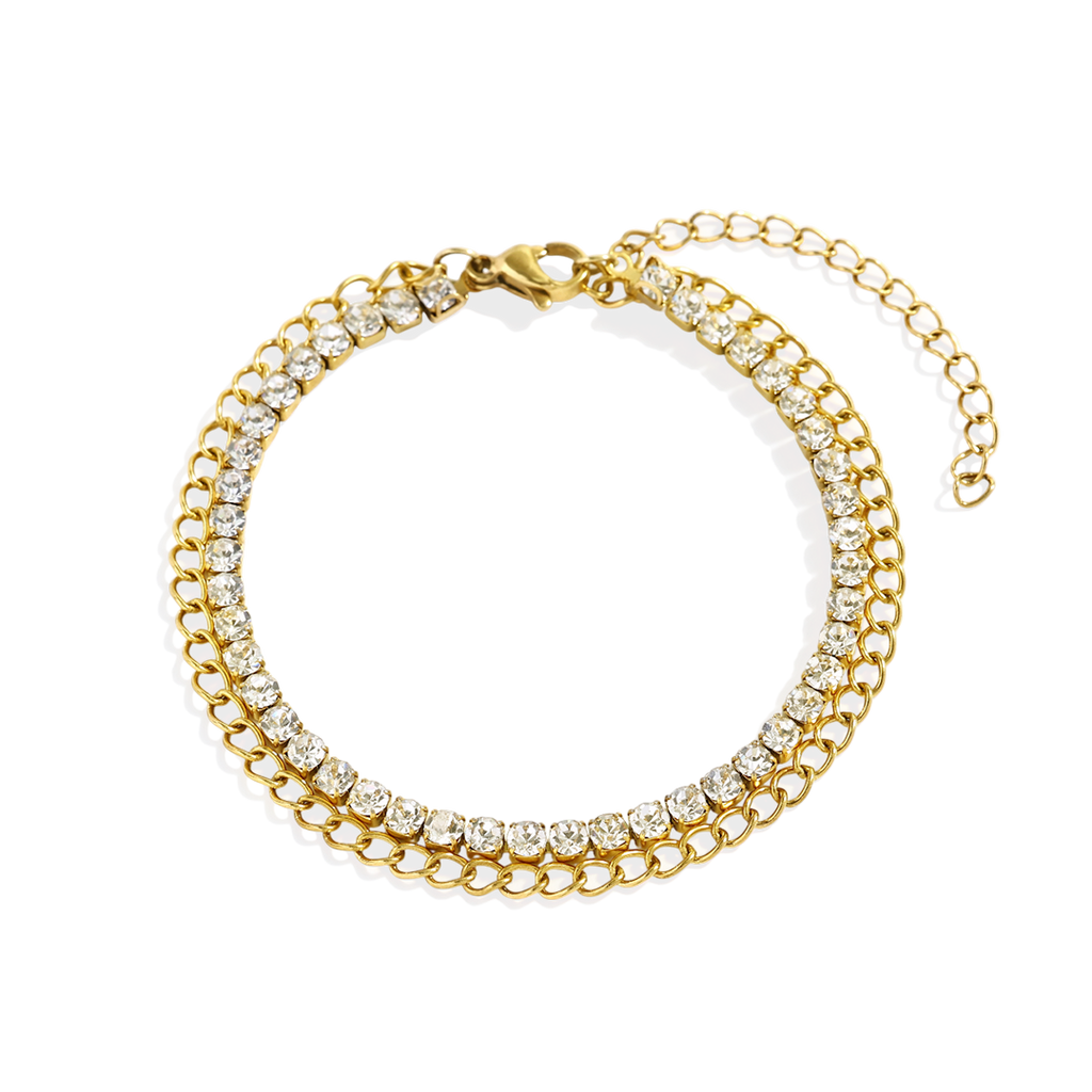 Double Chain Tennis Bracelet