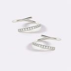 Double Loop Huggie Hoop Earrings