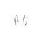 Double Loop Huggie Hoop Earrings