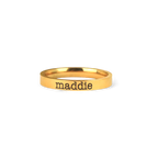 Engraved Stackable Name Ring | 3mm Band