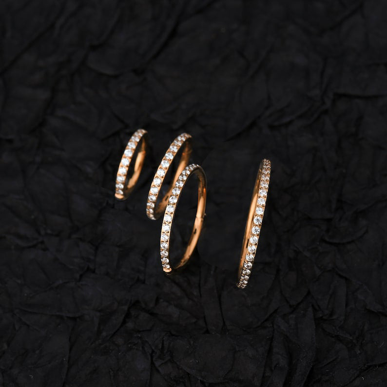Eternity Crystal Cartilage Hoop Earrings | 16g