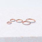 Eternity Crystal Cartilage Hoop Earrings | 16g