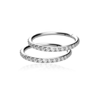 Eternity Crystal Cartilage Hoop Earrings | 16g