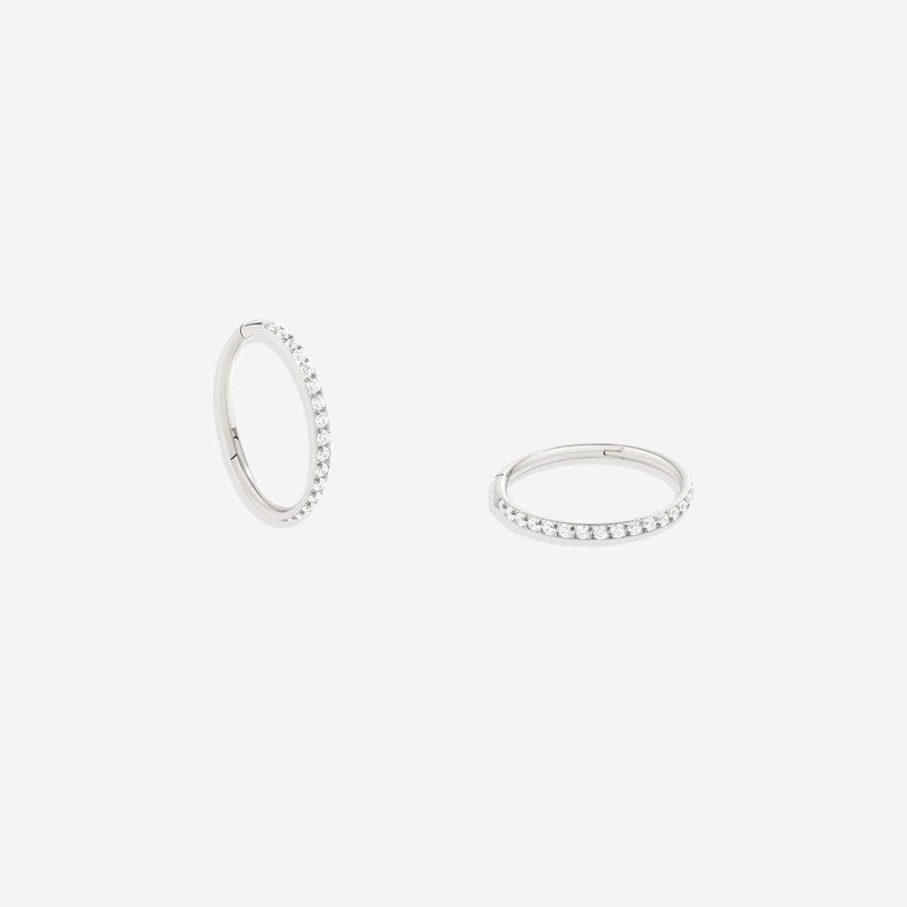 Eternity Crystal Cartilage Hoop Earrings | 16g