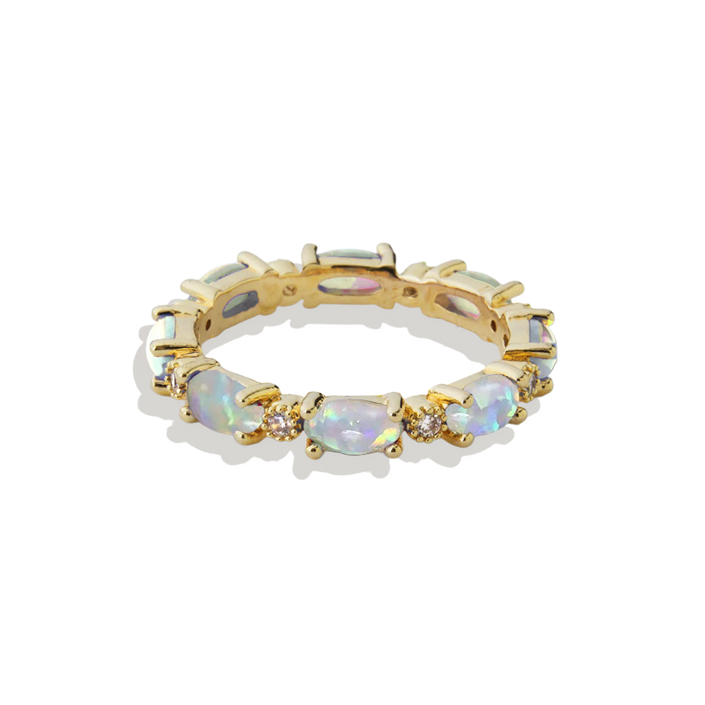 Eternity Fire Opal Ring