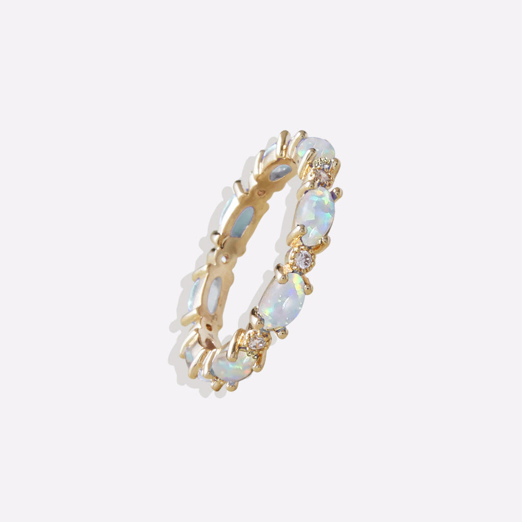 Eternity Fire Opal Ring