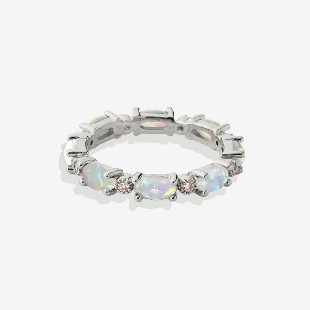 Eternity Fire Opal Ring