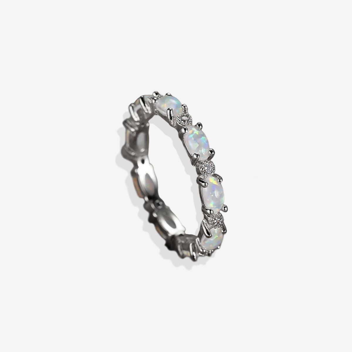 Eternity Fire Opal Ring