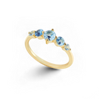 Five Stone Statement Birthstone Ring