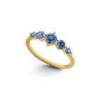 Five Stone Statement Birthstone Ring