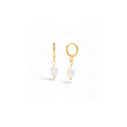 Freshwater Pearl Drop Huggie Earrings