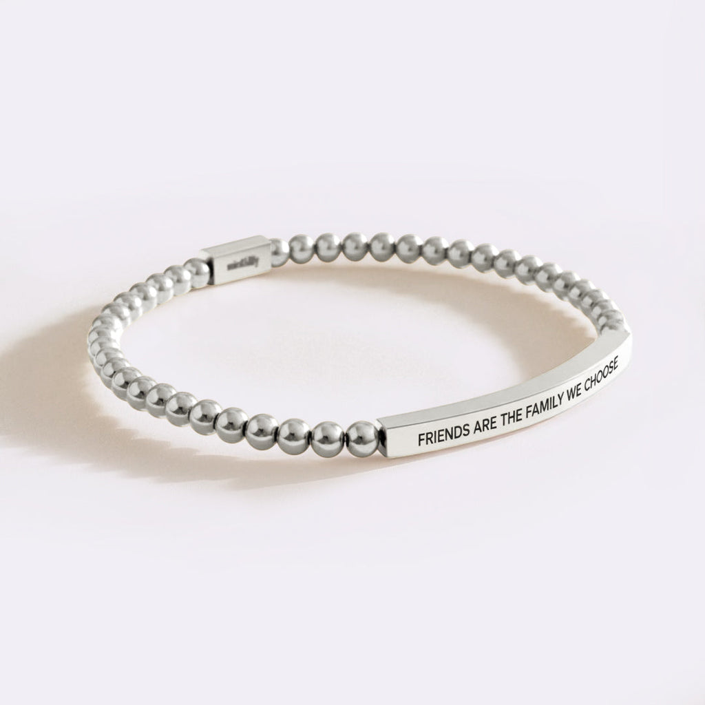 Friends Are The Family We Choose Beaded Inspire Bracelet