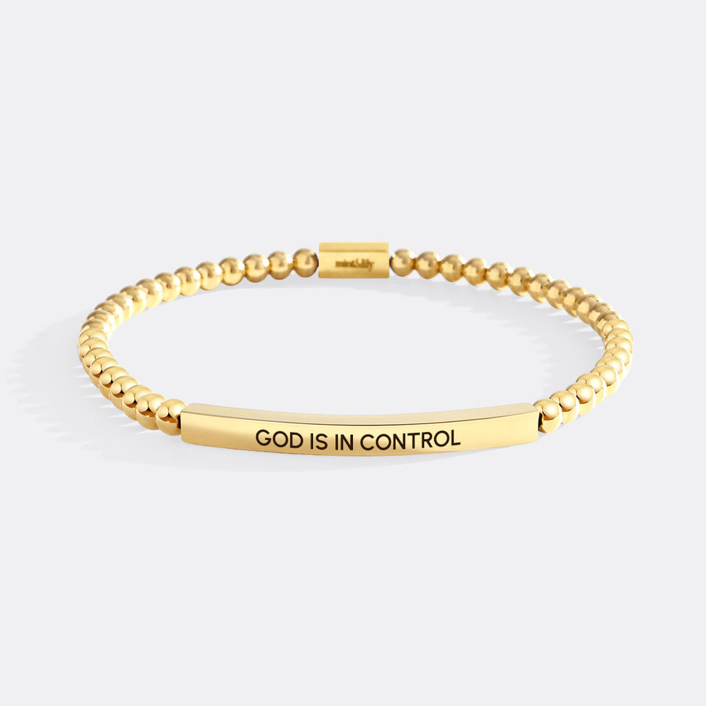 God Is In Control Beaded Inspire Bracelet
