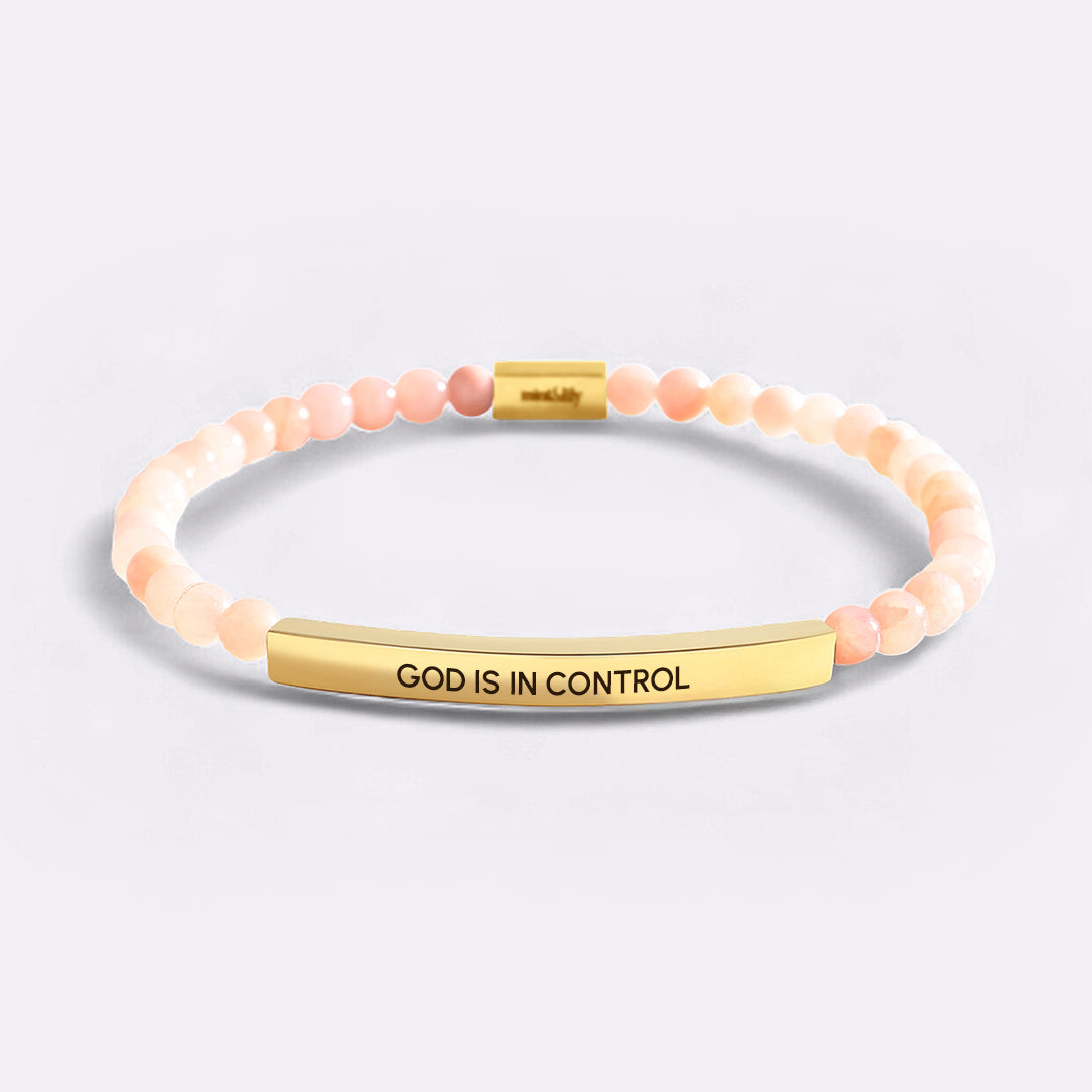 God Is In Control Beaded Inspire Bracelet