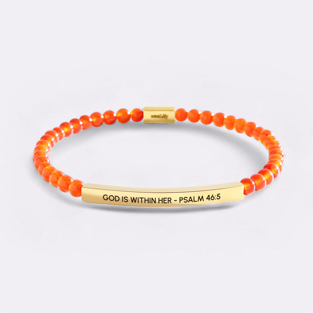 God Is Within Her - Psalm 46:5 Beaded Inspire Bracelet