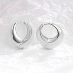 Chunky Round Dome Huggie Earrings