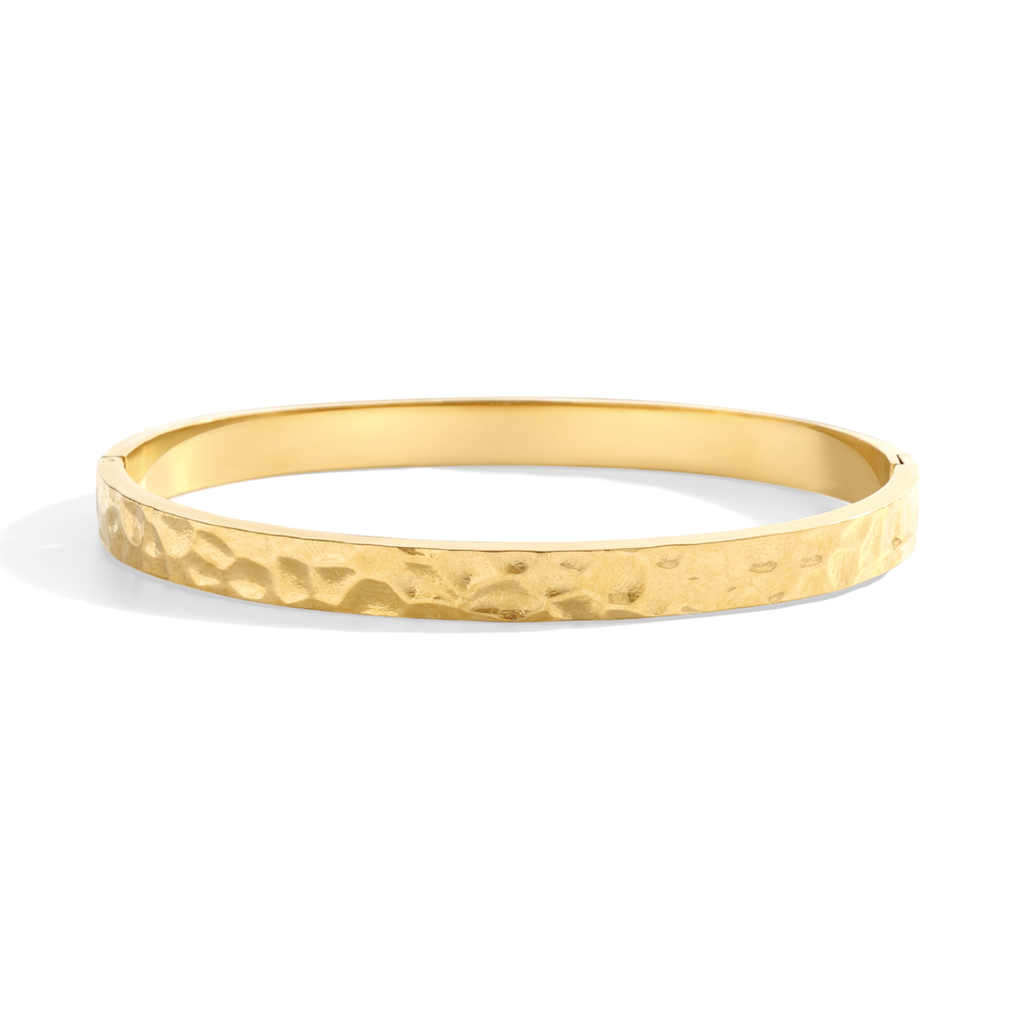 Hammered Gold Cuff Bracelet