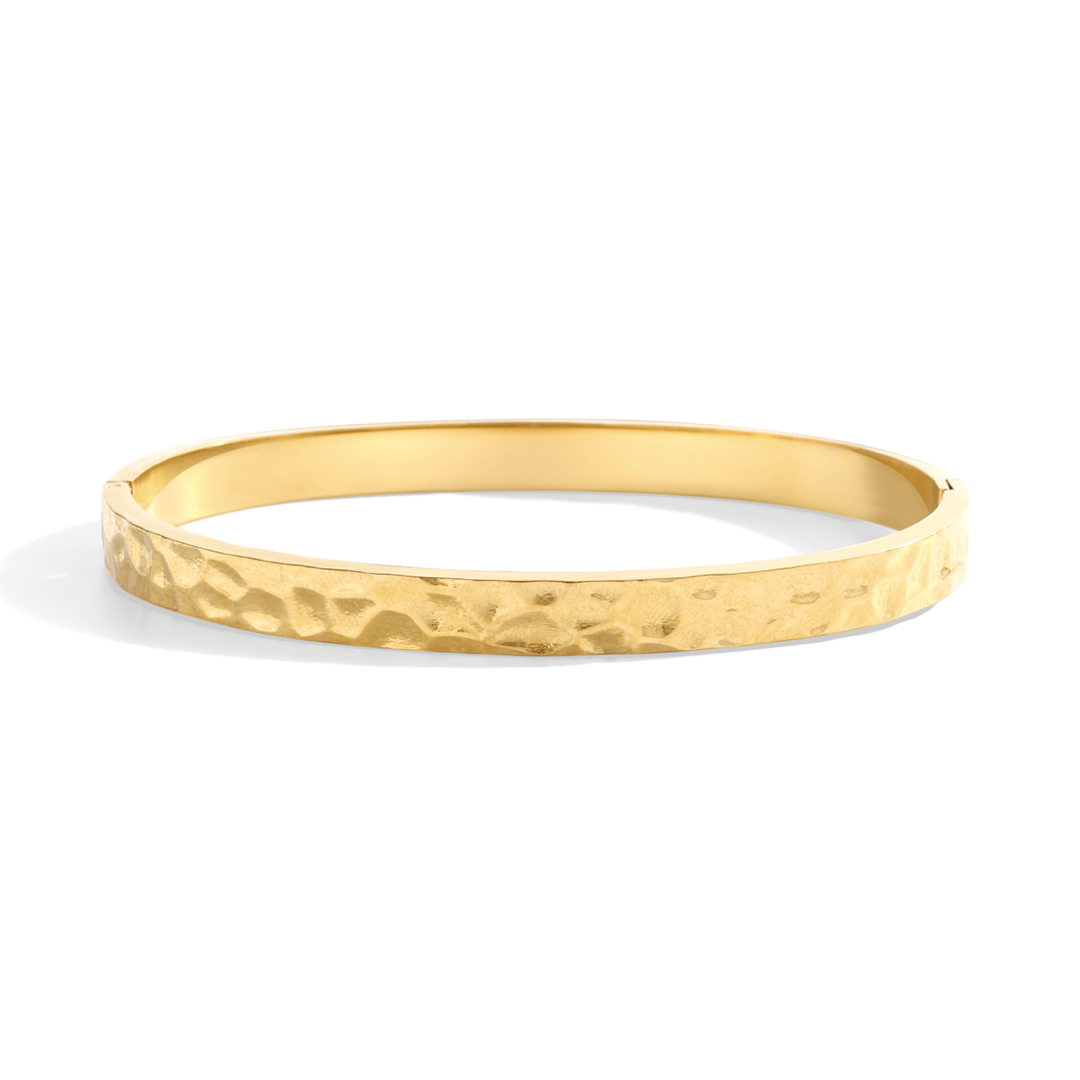 Hammered Gold Cuff Bracelet