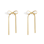 Herringbone Bow Earrings