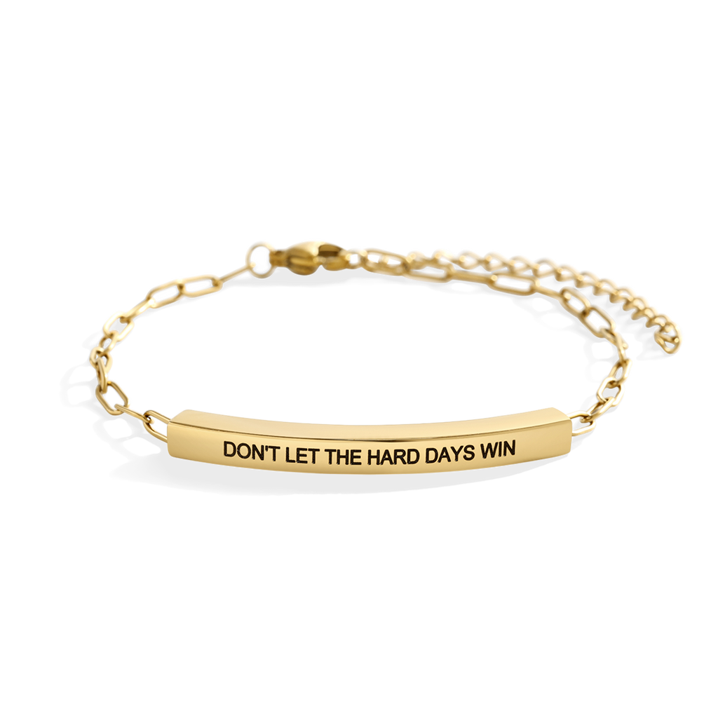 Don't Let The Hard Days Win Inspire Paperclip Bracelet