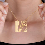 Custom Map Pendant Necklace
