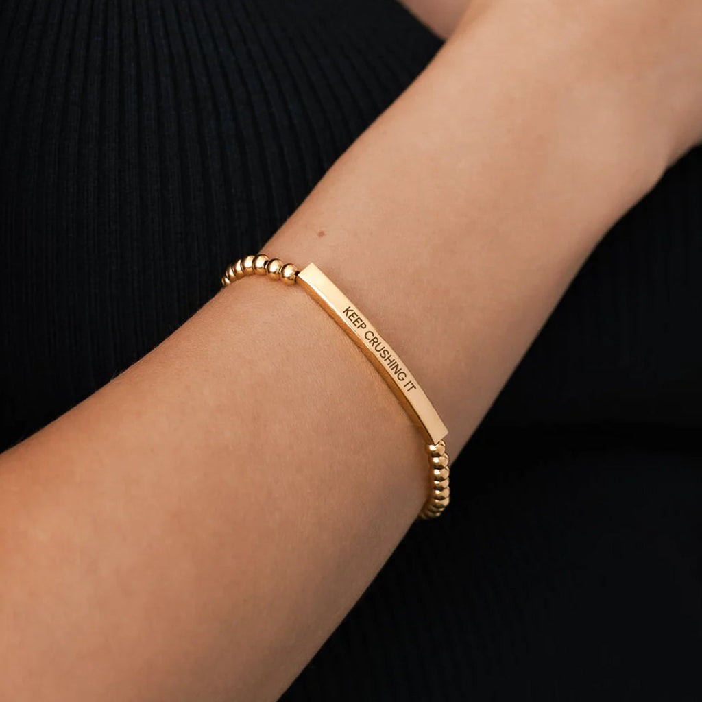 Keep Crushing It Beaded Inspire Bracelet