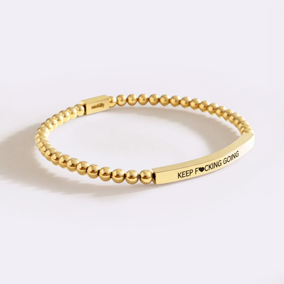 Keep F♥cking Going Beaded Inspire Bracelet
