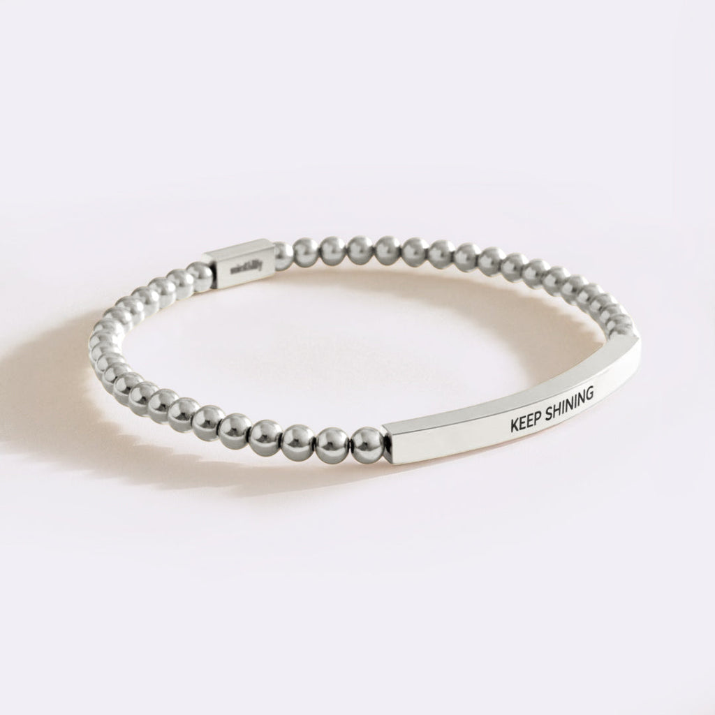 Keep Shining Beaded Inspire Bracelet