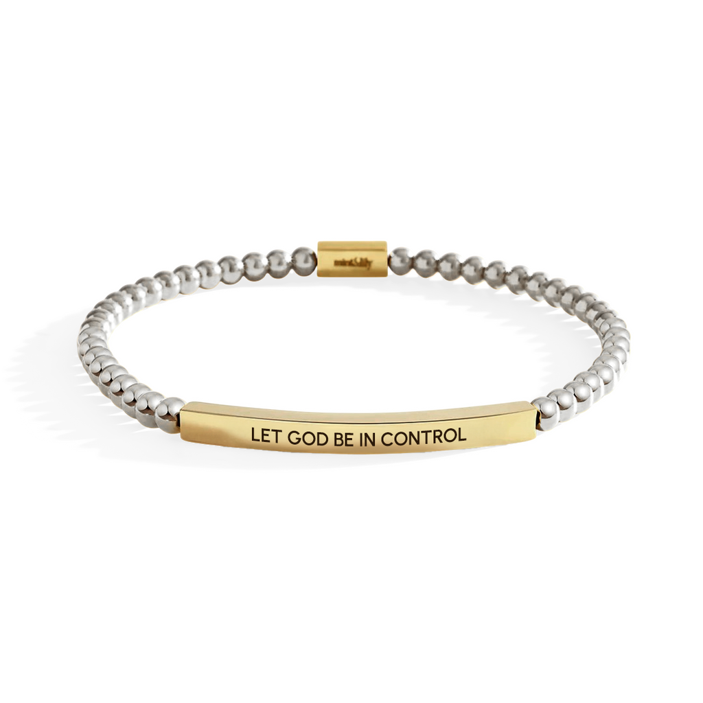 Let God Be In Control Beaded Inspire Bracelet