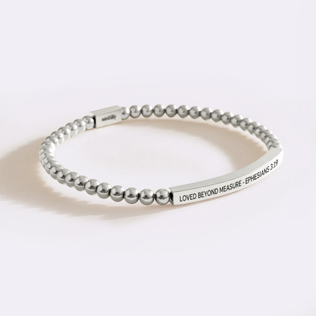 Loved Beyond Measure - Ephesians 3:19 Beaded Inspire Bracelet