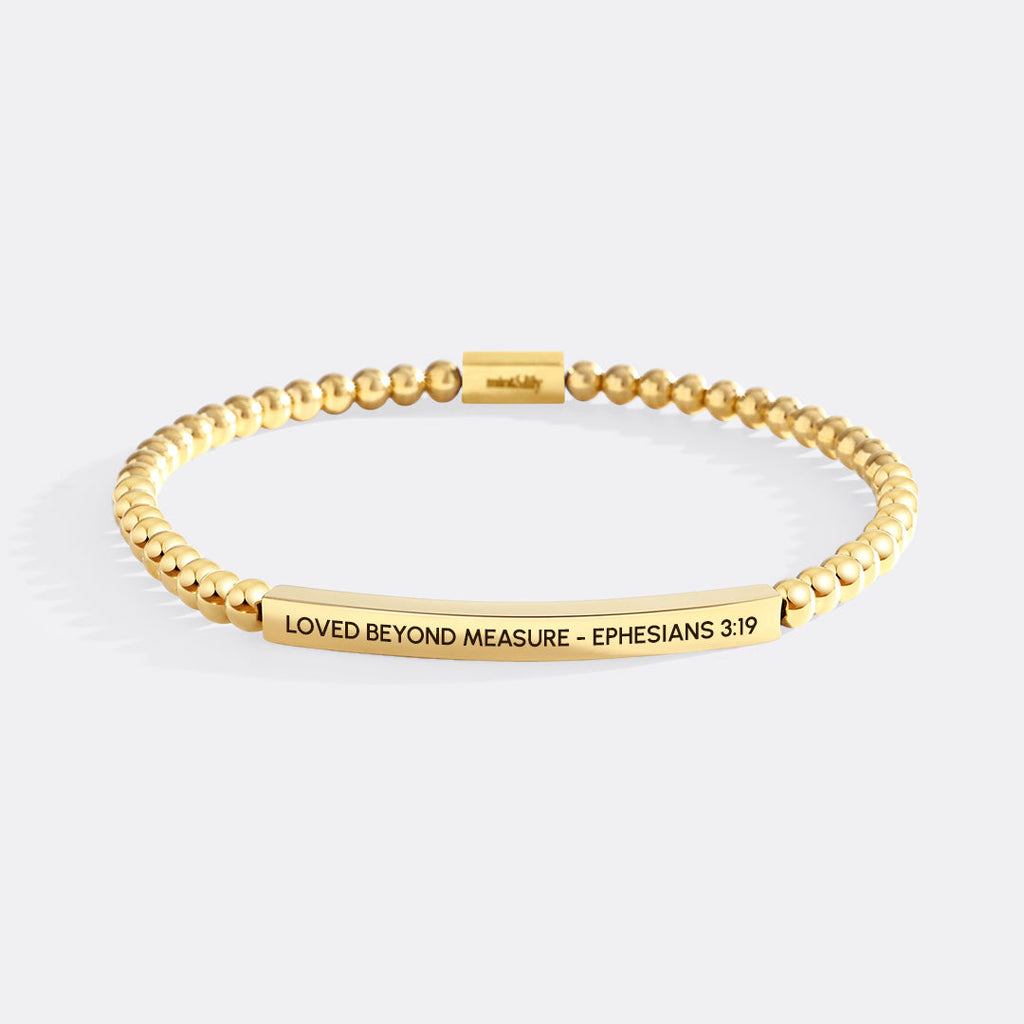 Loved Beyond Measure - Ephesians 3:19 Beaded Inspire Bracelet