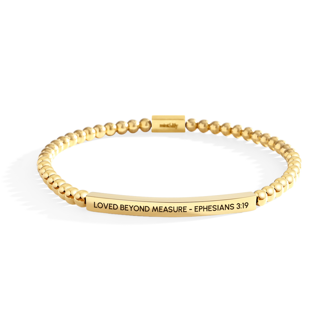 Loved Beyond Measure - Ephesians 3:19 Beaded Inspire Bracelet