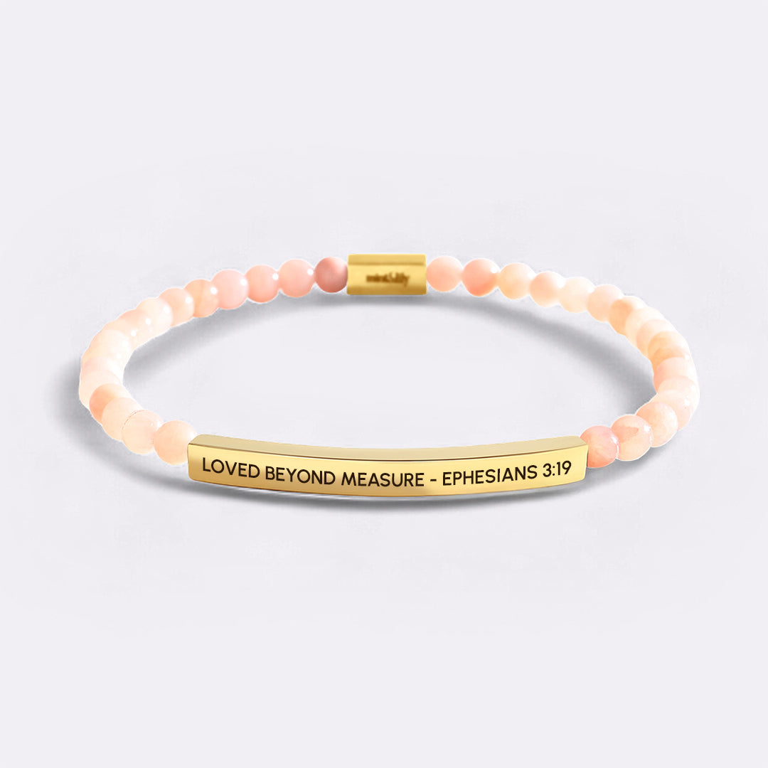 Loved Beyond Measure - Ephesians 3:19 Beaded Inspire Bracelet