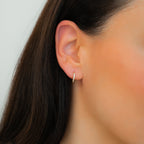 Pave Huggie Hoop Earrings