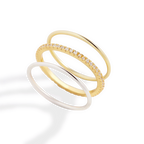 Gold and Silver Stacking Ring Set