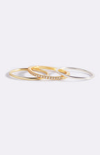 Gold and Silver Stacking Ring Set