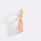 Dainty Baguette Birthstone Charm