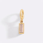 Dainty Baguette Birthstone Charm