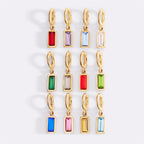 Dainty Baguette Birthstone Charm
