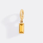 Dainty Baguette Birthstone Charm