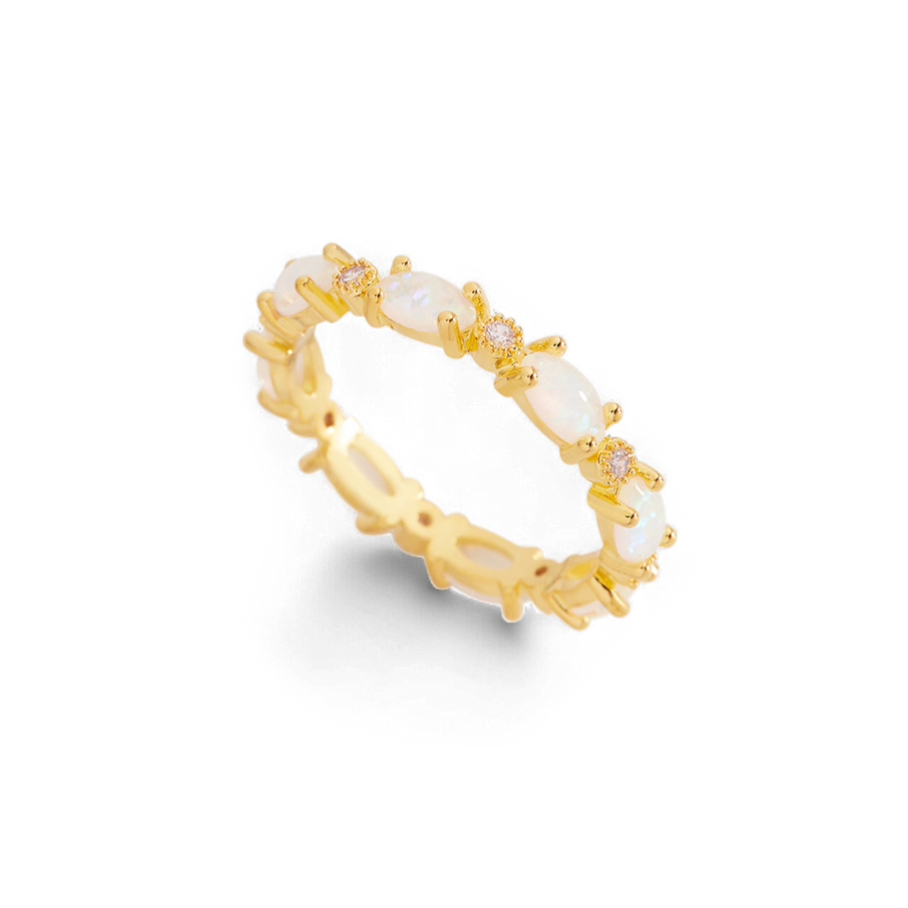 Eternity Fire Opal Ring